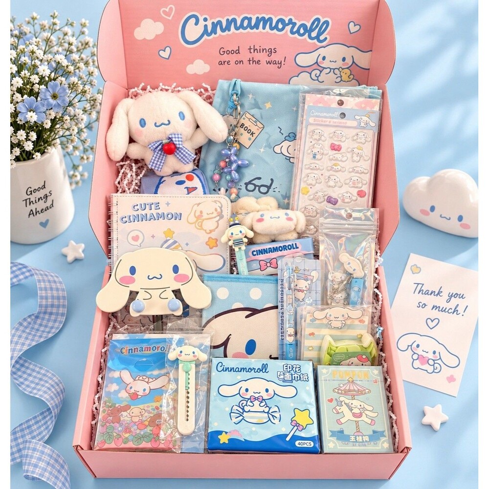 Sanrio Cinnamoroll 15 Pc Premium Gift Set - Includes Phone Stand For Home/Office